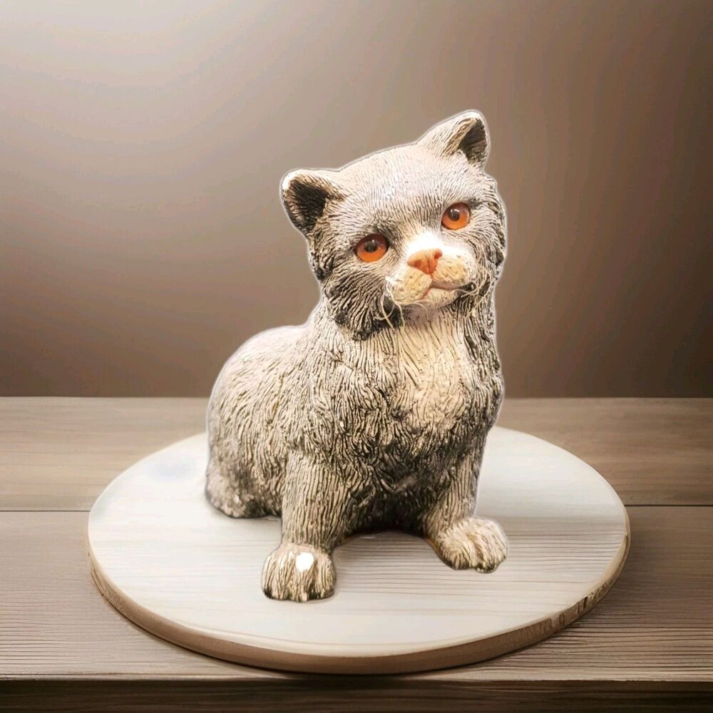 Cute Little Vintage 1985 Cat Figurine Whiskers by Martha Carey